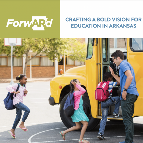 Report cover - Crafting a bold vision for education in arkansas